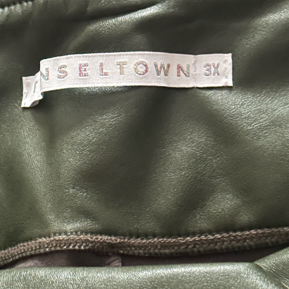 Green Faux Leather Jean. From Macy size 3x